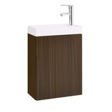 SoBuy BZR196-BR Meuble sous lavabo - Marron café Bois composite