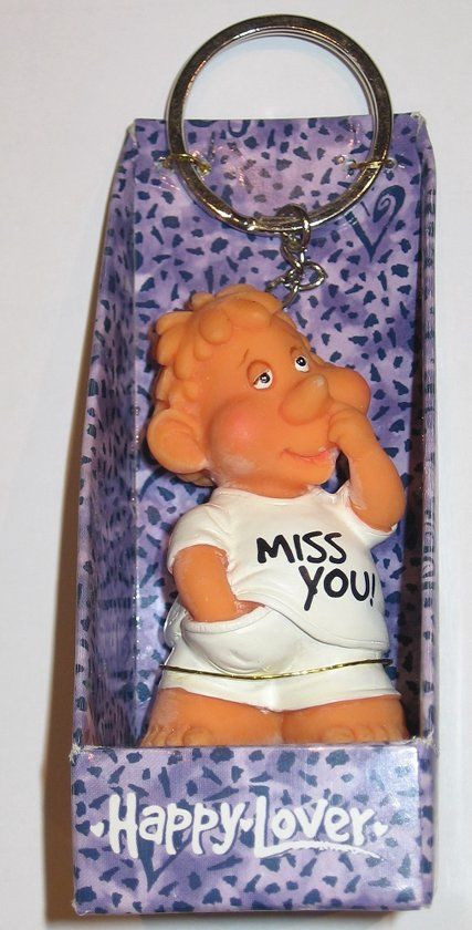 Miko Products sleutelhanger - Happy Lover - Miss you - Wit