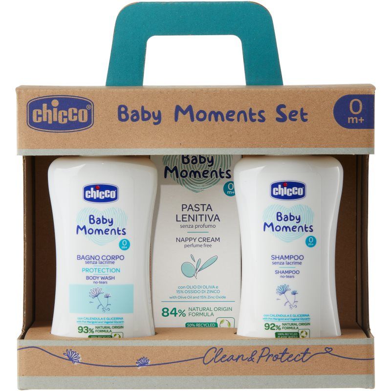 Chicco Baby Moments Clean & Sweet zestaw upominkowy (dla dzieci od urodzenia)