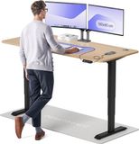 Desktronic HomePro Zit-sta Bureau Elektrisch In Hoogte Verstelbaar, 180x80 cm Bamboo/Zwart