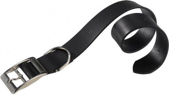 Ferplast Natural Leer Zwart Halsband - A: 61-69 cm - B: 40 mm