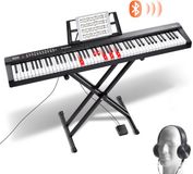 VEVOR Digitaal Toetsenbord met 88 Toetsen, 1000 Ritmes, Elektrische Piano, Piano met Standaard