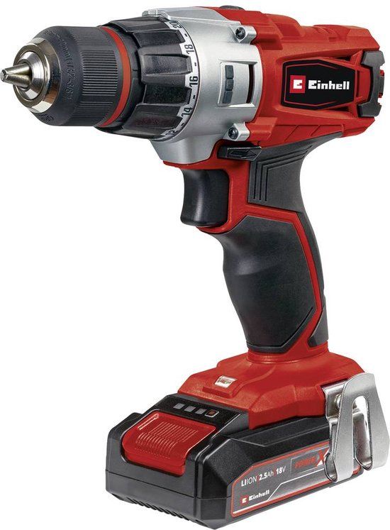 Einhell TE-CD 18/2 Li +39 Accu-schroefboormachine - 18V - 2.5 Ah - Incl. accu, bit- en boorset