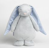 Moonie The Humming Friend Sky 2.0 - Hartslag Knuffel - Konijn - Grijs met Blauwe Oren