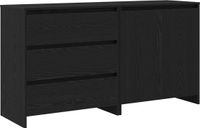 vidaXL Dressoir Zwart Bewerkt Hout 70 x 41 x 75 cm