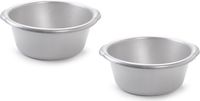 Plasticforte Afwasteil - 2x stuks - 25 liter - rond - zilvergrijs