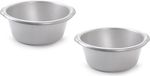 Plasticforte Afwasteil - 2x stuks - 25 liter - rond - zilvergrijs