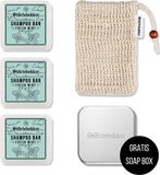 Störtebekker® Premium Doucheset Hair - Vaste shampoo (100 g x3), sisalzakje + GRATIS aluminium zeepdoosje