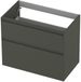 INK - Onderkast 2 Laden Greeploos Gelakt 45gr A-symmetrisch - 800x450x650 Mm - Mat Beton Groen