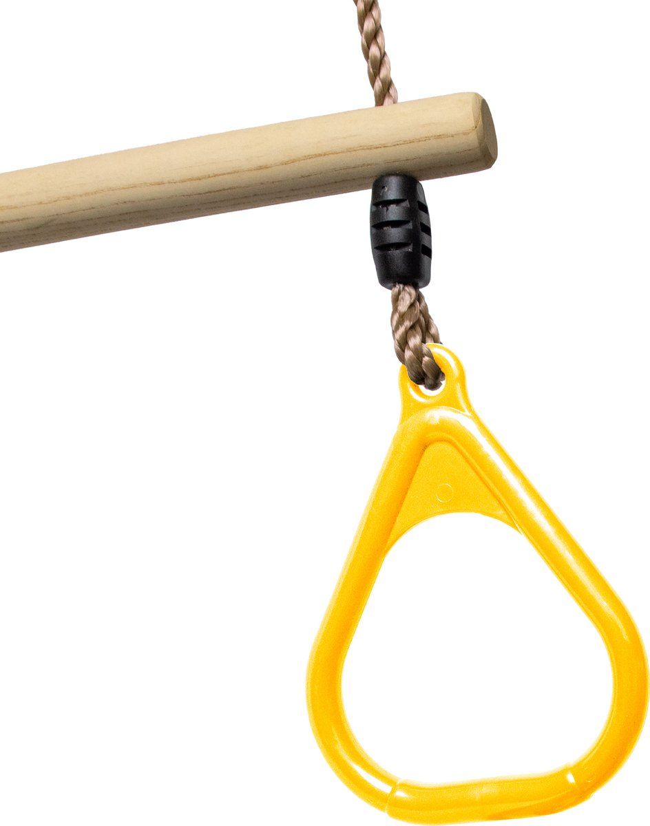 Boost 2 trapeze geel met kunststof ringen en PP-touwen