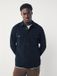 Next Heren Jersey keperstof Overshirt met drukknopen Lange mouw Klassieke kraag Klepzakken Regular Fit Katoen Navy Blue 4XL