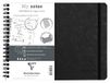 Clairefontaine 782431C Nomaddict (ex Age Bag) Spiraalschrift Afscheurbare Strook My.Notes Zwart - B5 horizontaal 25x19 cm - 120 Uitscheurbare Pagina's STIPPEN - Wit Papier 90 g - Omslag Karton