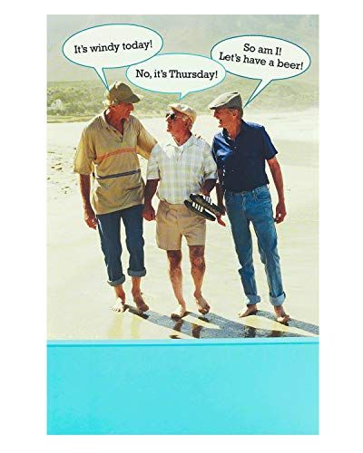 UK Greetings Funny Birthday Card for Him/Man/Friend with Envelope - Humorous Age Joke Design, Blue