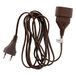 Zenitech - 6A HO3VVH2F 2x0.75 Mm² Elektrische Verlengsnoer - Kwaliteitskabel met Niet-Aardingsplug - Kinderveiligheid - Voldoet aan Franse Normen NF - Bruin - 3m