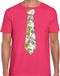 Bellatio Decorations Cadeau T-shirt voor heren - geld stropdas - roze - verjaardag XL