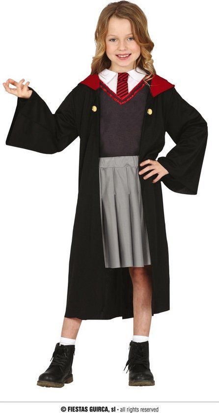 Tovenaar Student Horror Kostuum Meisjes 110/116 - Halloween