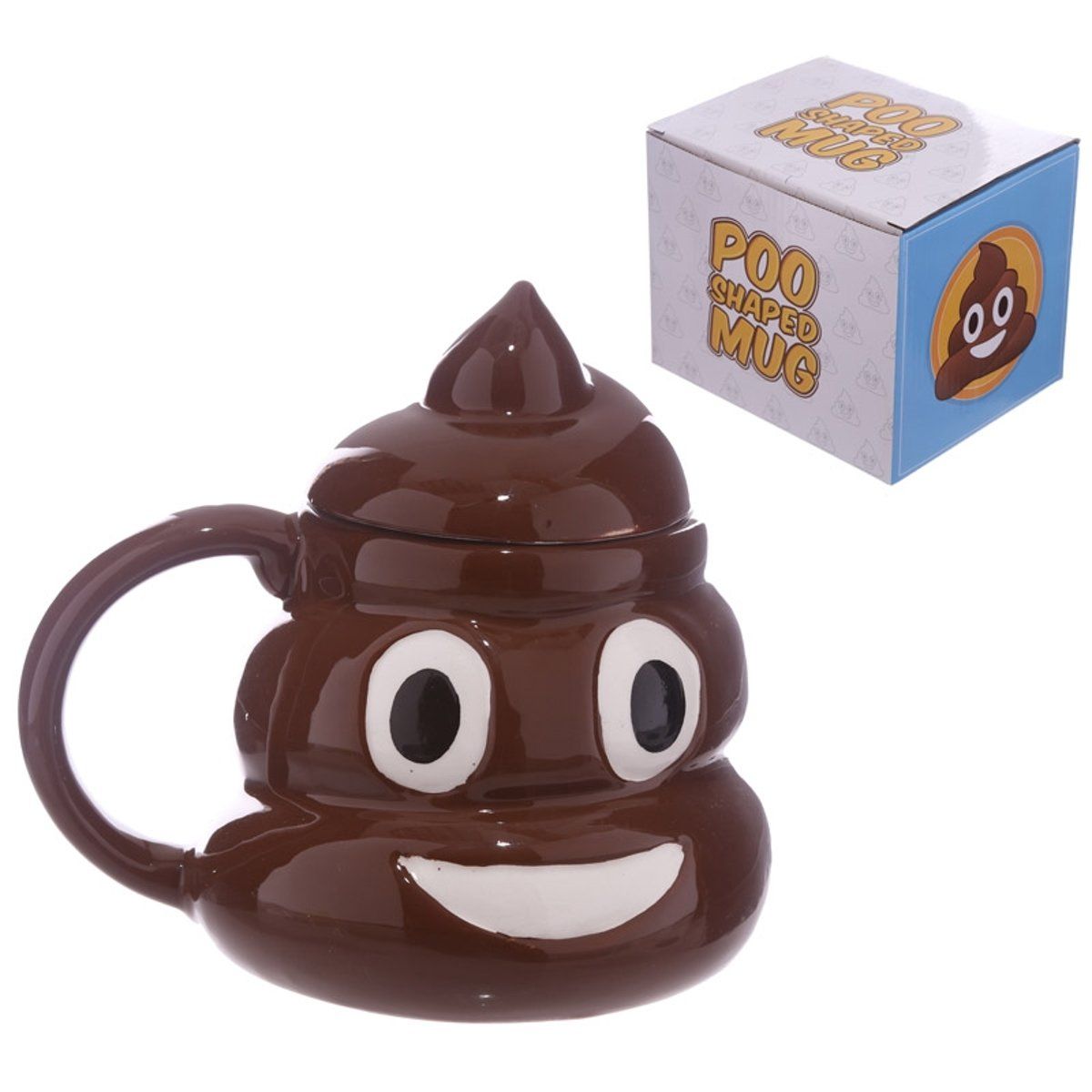 Puckator - Emotive Mok Drol met deksel - 400ML