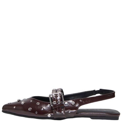 ONLY Only Onlaura slingback loafers met studs - bruin