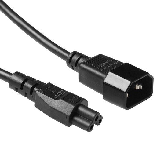 ACT Apparaatsnoer IEC C14 - IEC C5 0.25m Zwart