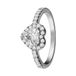 Lucardi Dames Zilveren ring hart met zirkonia - Ring - 925 Zilver - Zilverkleurig - 15.50 / 49 mm