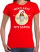 Bellatio Decorations Shoppartners Bv Holy shit its Santa Kerstshirt Rood Dames L
