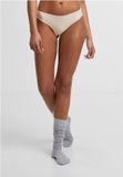 Urban Classics Lasercut Brazilian 3-Pack Slip set - Vrouwen - Beige - XS