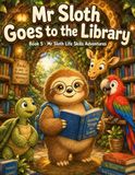 Mr Sloth Goes To The Library: Life Skills for Kids picture story book for kids 2-5