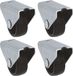 AMIG bokwiel/transportwiel - 4x - D30mm - nylon - 45kg draagvermogen - zwart