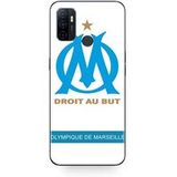 Maniacase Hoesje Oppo A32 logo om olympique de marseille witte achtergrond