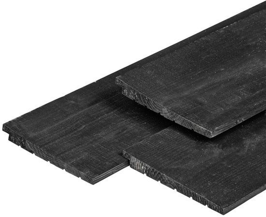 Merkloos Tuindeco Zweeds rabat Midden-Europees vuren zwart 1,1/2,2x19x500 cm