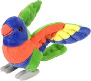 Wild Republic Pluche Lori papegaaien vogel knuffel - 25 x 20 x 10 cm - Tropische papegaaien knuffels