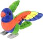 Wild Republic Pluche Lori papegaaien vogel knuffel - 25 x 20 x 10 cm - Tropische papegaaien knuffels