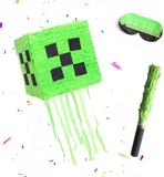 Relaxdays Piñata Set 3-delig Kubus Groen