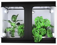 StarTech JP Kweekkas tent - 240x120x200cm - 600D Oxford - Reflecterende diamantenfolie aan de binnenkant - Frame van ijzeren buizen, metalen hoeken - Dicht geweven net - Zwart