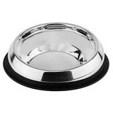 Nobby Roestvrij stalen kom platte schnauzer, met rubberen ring Ø 28 X 7,5 cm; ca. 700 ml