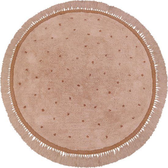 Tapis Petit Juul Dot Pink Vloerkleed - 130 x 130 cm - Roze