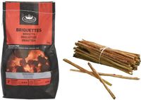 Fancy Flames BBQ aanmaakset - briketten - 3 kilo - met vuurstokjes - 18x - aanmaakhout met hars