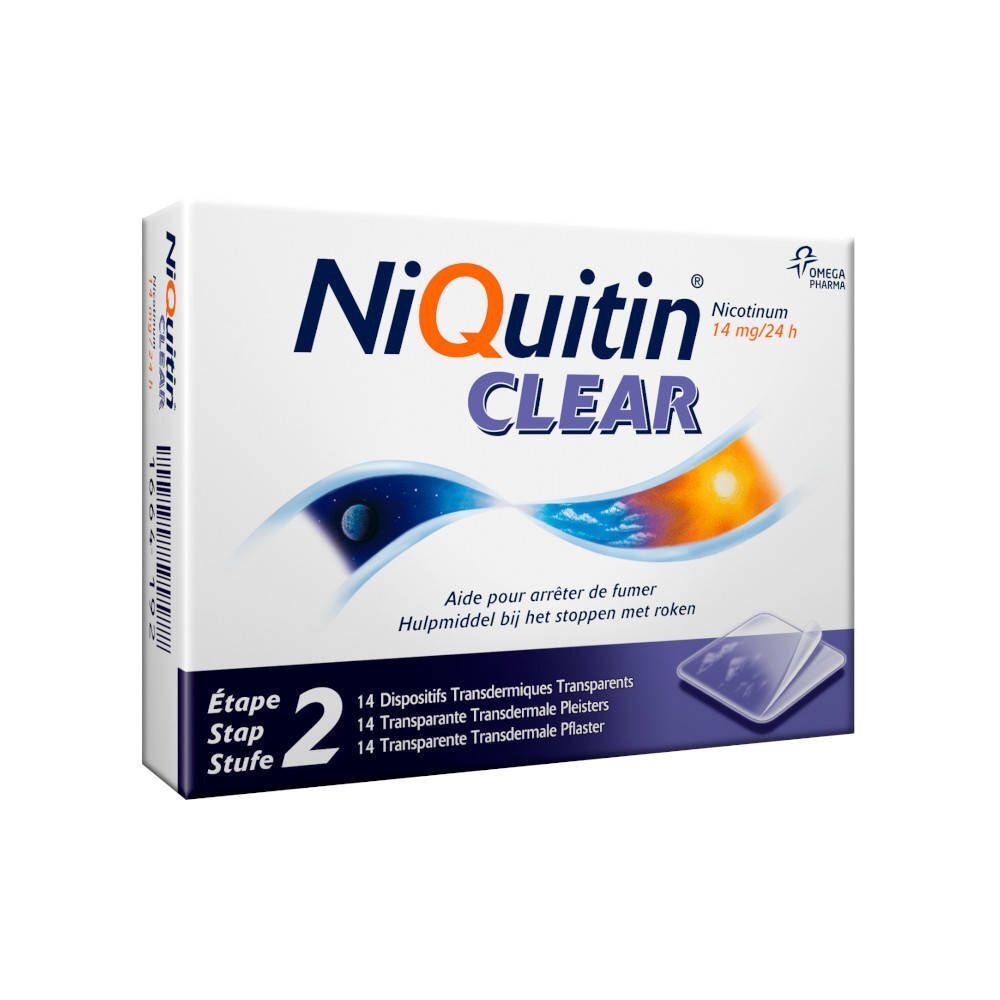 NiQuitin® NiQuitin® Clear 14mg/24h 14 pleisters