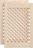 vidaXL Kastdeuren met latwerk 2 st 39,5x61,5 cm massief grenenhout