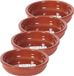 Merkloos / Sans marque Gerimport Tapas bakje/schaaltje - 4x - Bilbao - 14 cm - aardewerk - oranje - serveerschaaltje