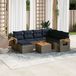Maison Exclusive - Ensemble de jardin, 8 pièces, avec coussins, gris, en polyrotin