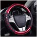 Dailygoods - Housse de volant universelle, 38 cm, similicuir, antidérapant, rouge
