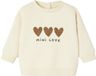 Vertbaudet Baby sweater met bedrukte boodschap vanille