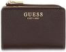 GUESS portemonnee Melody SLG Zip Around Card Case Brown donkerbruin