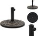 vidaXL Pied de parasol - Rond - 19 kg - Polyresin - Bronze