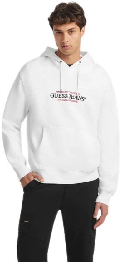 Guess Jeans America Trad Regular Fit Hoodie Pure White S