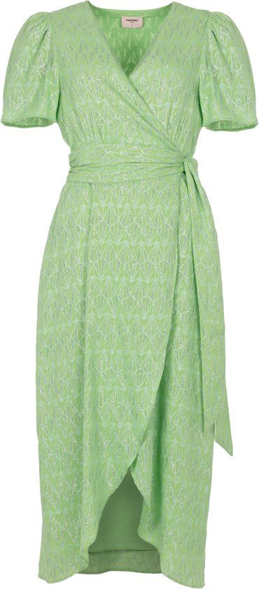 Freebird Blossom Ss Dames Jurk - Groen - Maat S