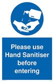 Gebruik Hand Sanitiser voordat u