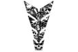 Puig 20594N Tankpad Skull Party Black & White Black