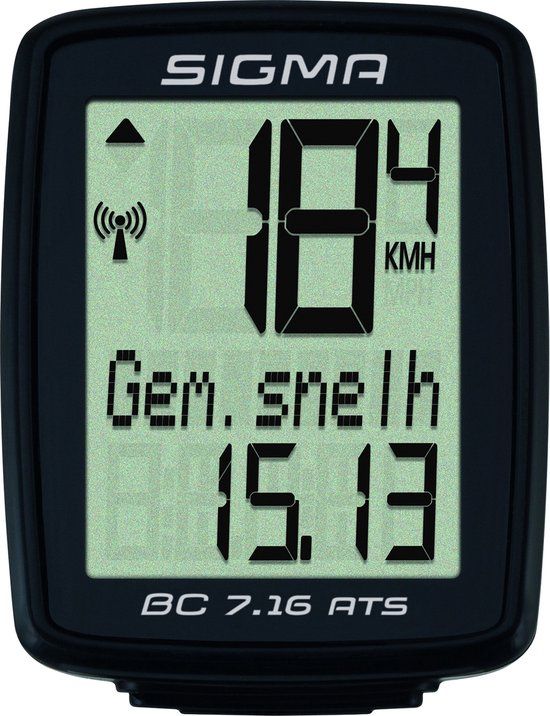 Sigma BC 7.16 ATS Fietscomputer - Draadloos - Zwart